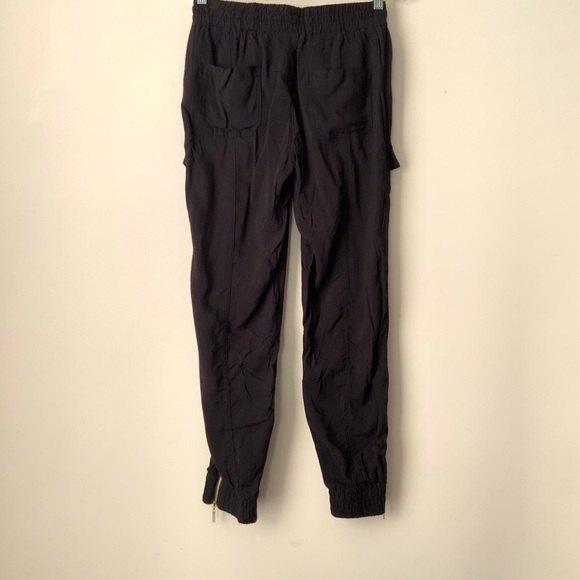 New Look Cargo Jogger Black Elastic Waist Ankle Zip M - Picture 2 of 10